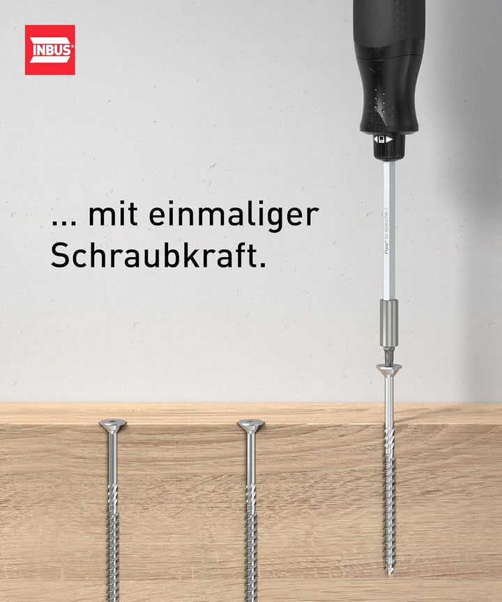 INBUS® Flow 73424 Schraubendreher inkl. 12 Bits, mit FlowDrive & HybridTouch