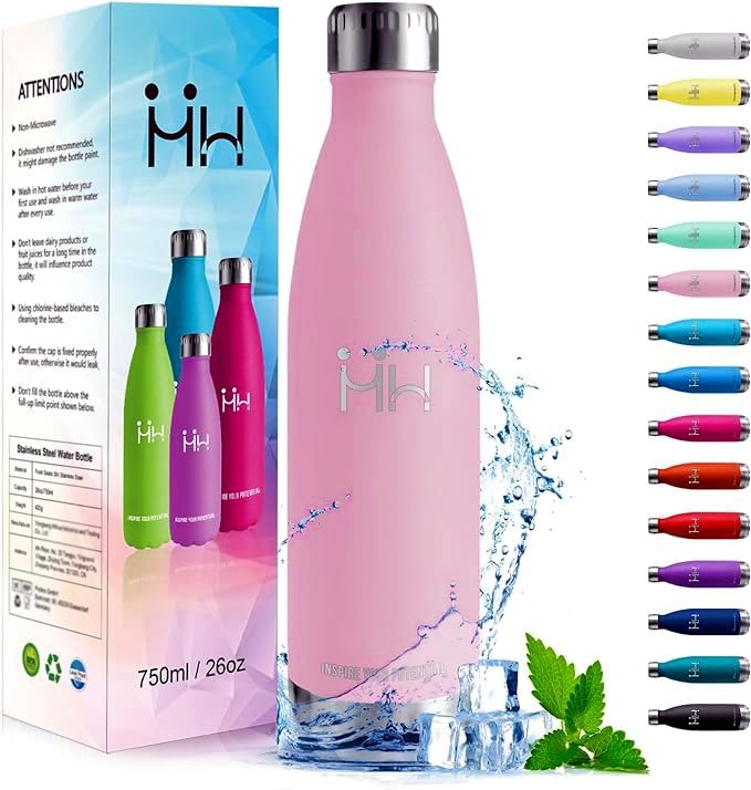 HoneyHolly Trinkflasche Edelstahl - 750ml - Thermosflasche, BPA-Frei, Trinkflasche Sport - Auslaufsi