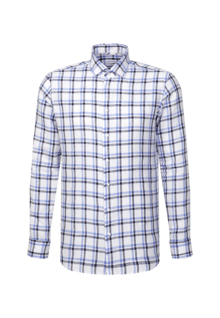 Seidensticker Herren Extra Slim Fit Langarm Hemd Shirt 44 Blau, 44 Blau