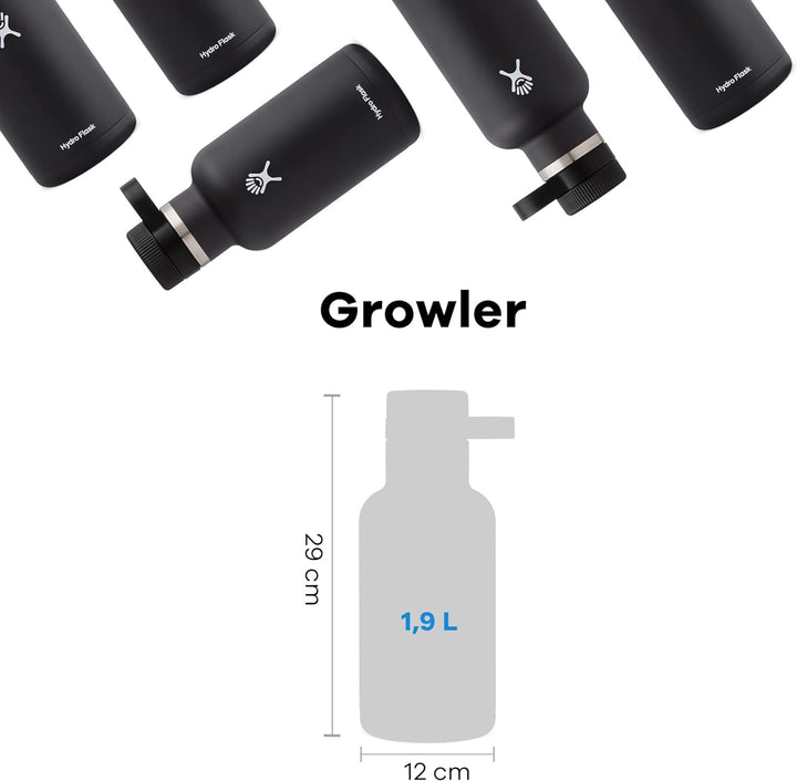HYDRO FLASK - Growler 1890 (64 oz) mit Auslaufsicherem Verschluss - Isolierte Camping- & Reiseflasch