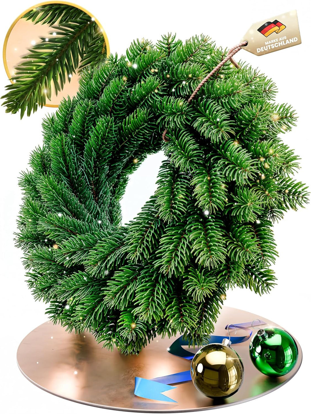 ArtiTree - Weihnachtskranz für Tür, Adventskranz, Weihnachtsdeko für Aussen und Innen, Künstlicher T