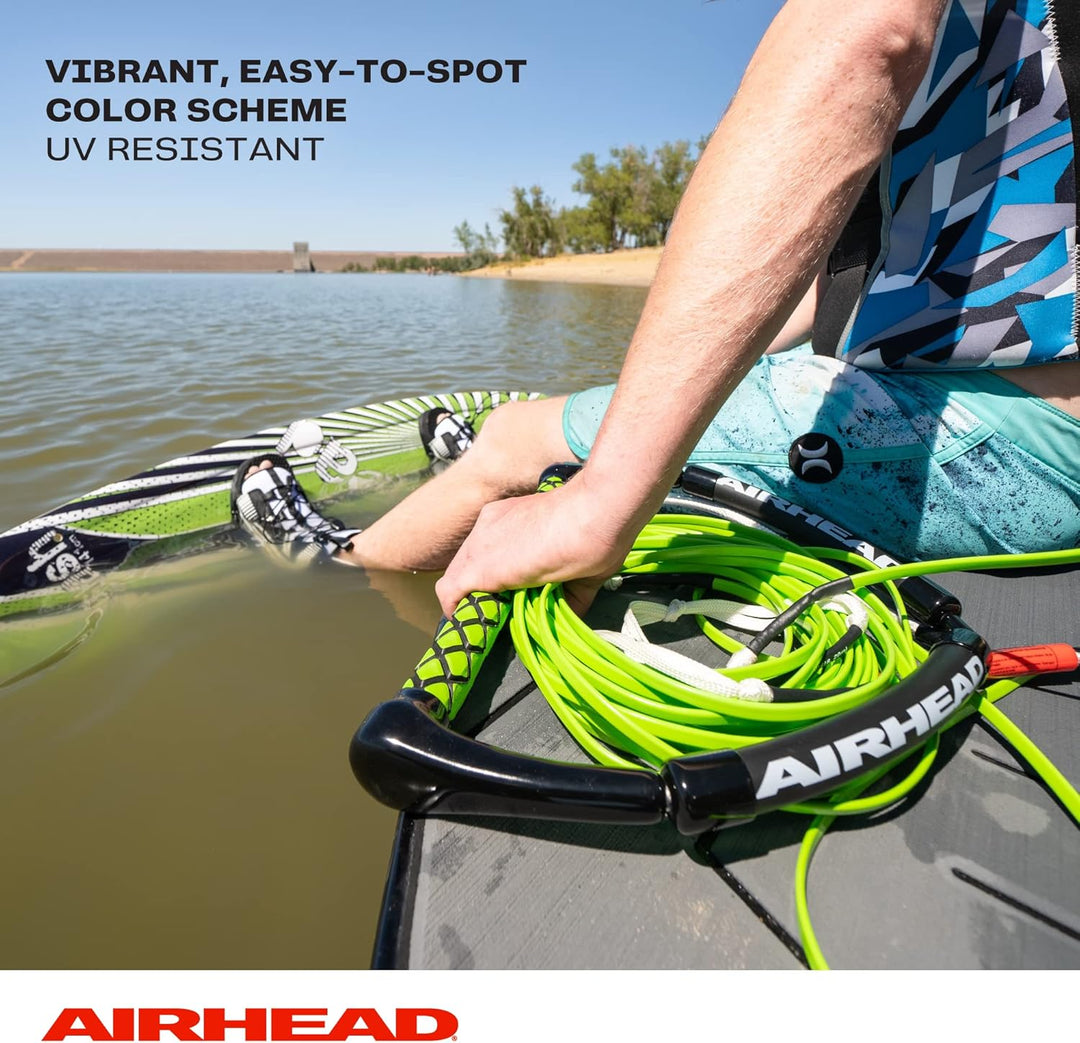 AIRHEAD Dyneema Wakeboard-Seil, flach, 4 Fächer, 2,8 m, erhältlich Grün, Grün