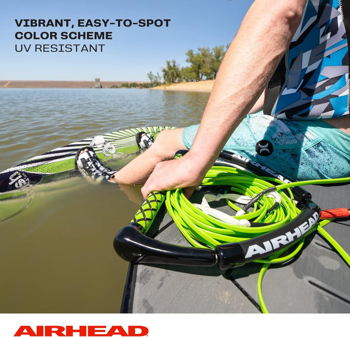 AIRHEAD Dyneema Wakeboard-Seil, flach, 4 Fächer, 2,8 m, erhältlich Grün, Grün