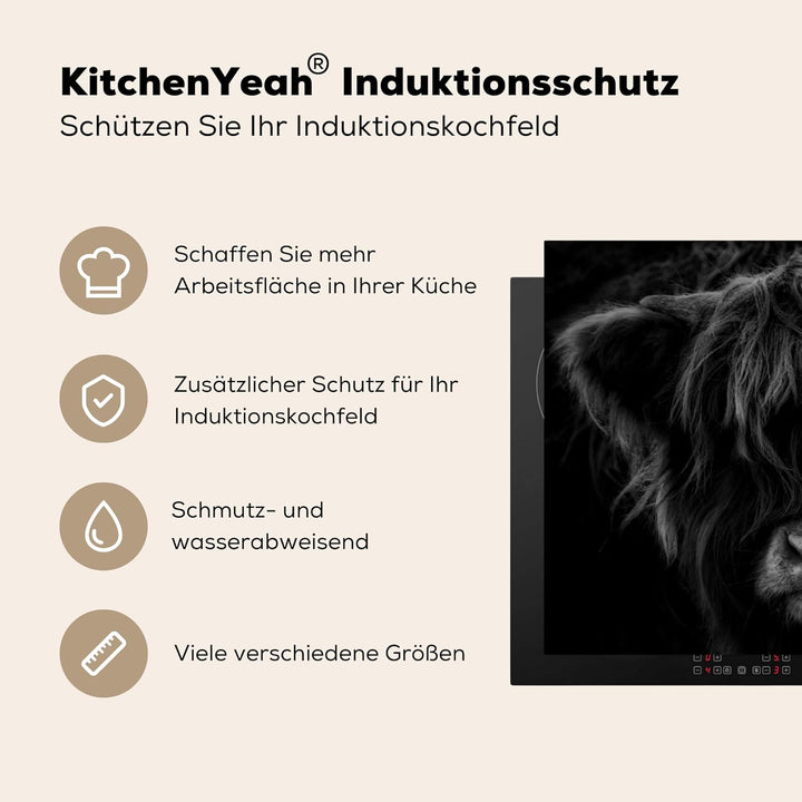 Herdabdeckplatte Einteilig Küche Herdabdeckung Induktionsfeld Ceranfeld Herdabdeckplatten Vinyl Matt