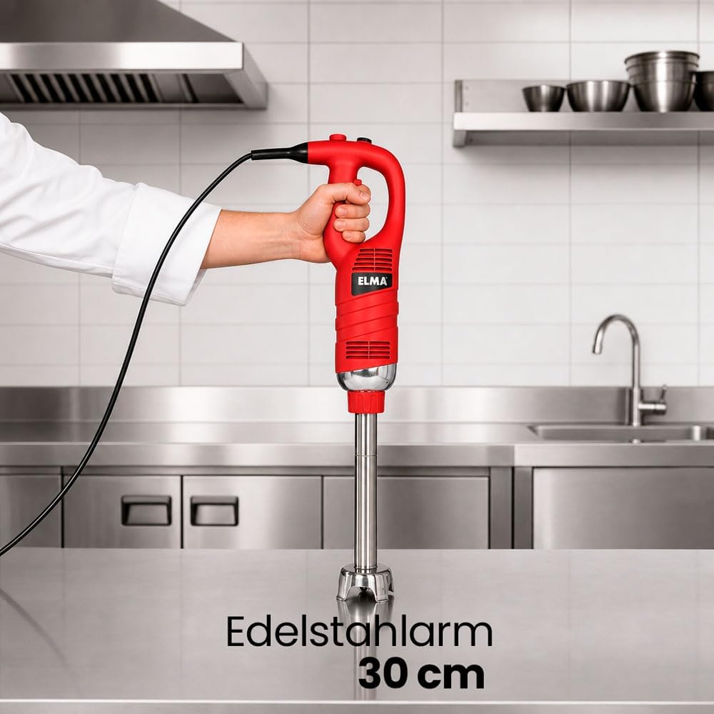 ELMA Professioneller Stabmixer 450W, 30 cm Edelstahl-Mixstab abnehmbar | Variable Geschwindigkeit 60