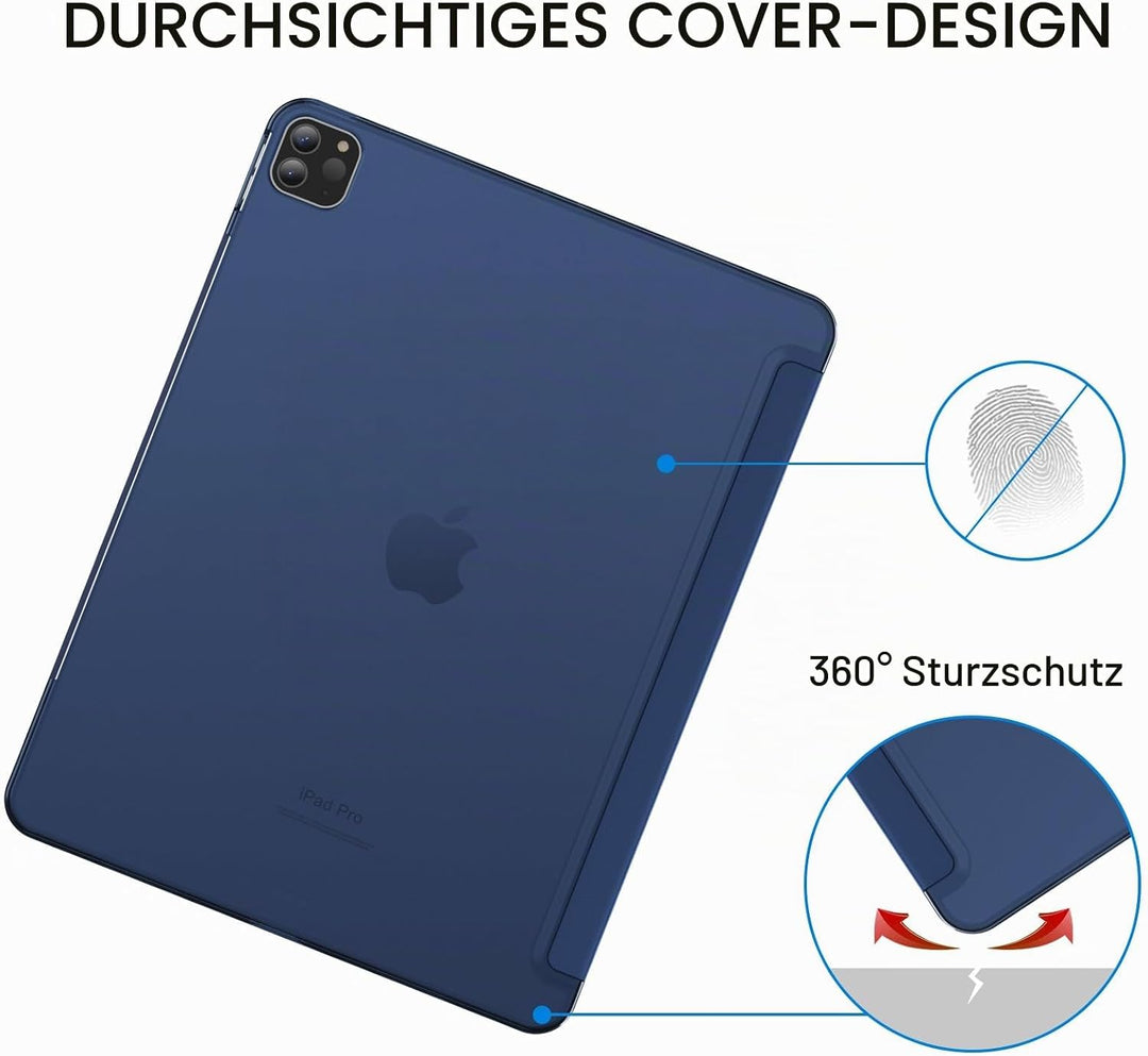 JETech Hülle für iPad Pro 12,9 Zoll (6./5. Generation, Modell 2022/2021), Unterstützung Pencil Aufla