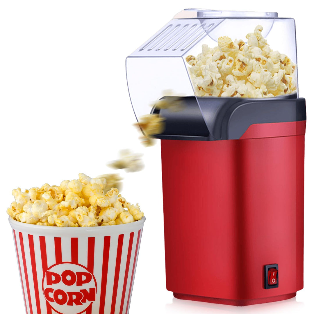 Heissluft Popcornmaschine 1200W, Popcorn Maker ohne Öl Fettfrei BPA frei Schnell in 3 Minuten One To