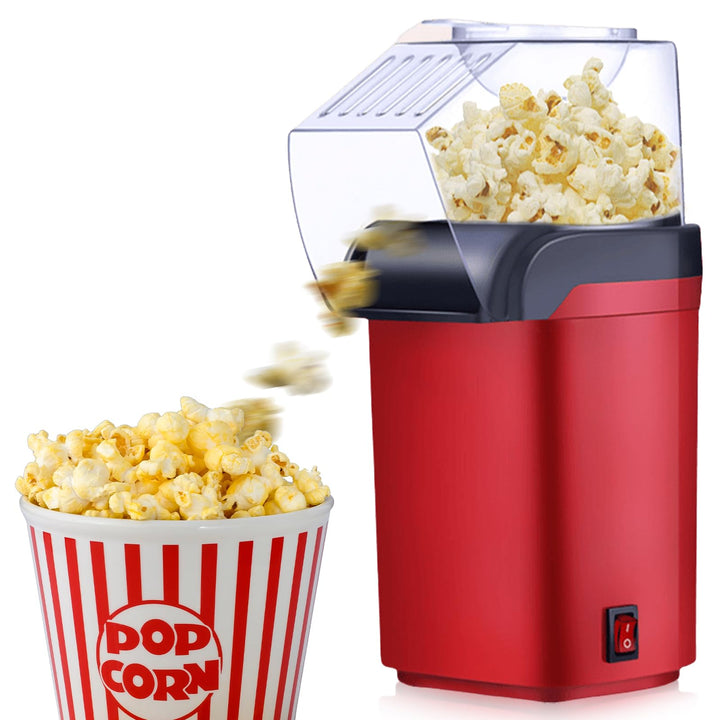 Heissluft Popcornmaschine 1200W, Popcorn Maker ohne Öl Fettfrei BPA frei Schnell in 3 Minuten One To