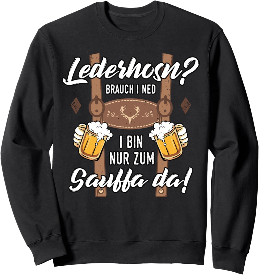 Trachten T-Shirt Lederhose Herren Passend für Oktoberfest Sweatshirt