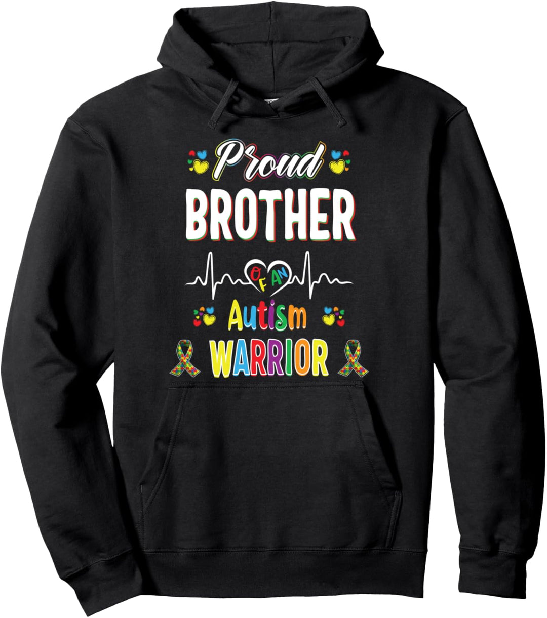 Stolzer Bruder Autismus Krieger Bewusstseinsband Autistisch Pullover Hoodie