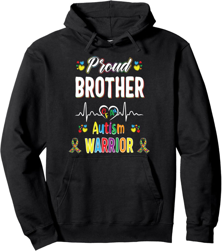 Stolzer Bruder Autismus Krieger Bewusstseinsband Autistisch Pullover Hoodie