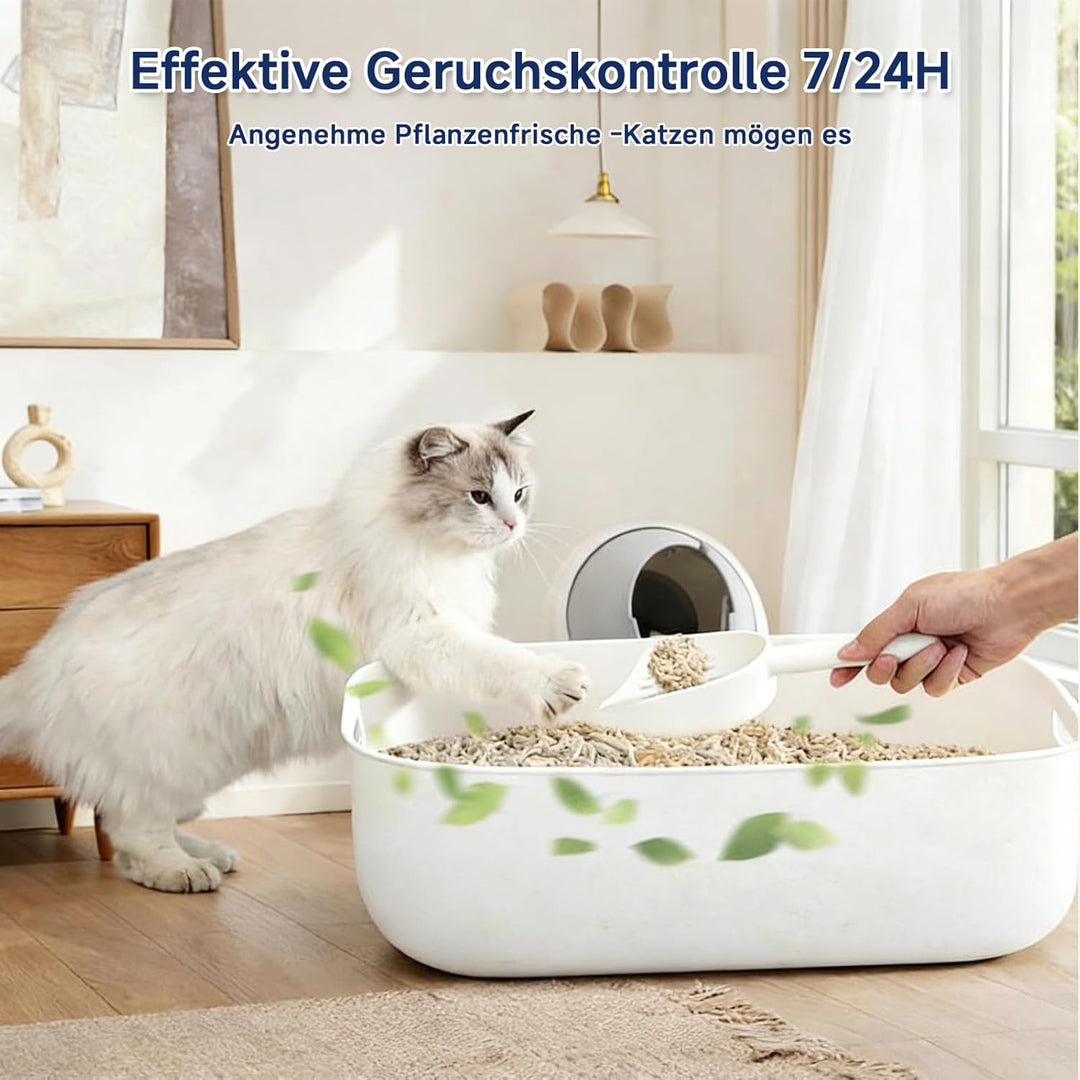Tofu Katzenstreu 4,6 kg – klumpend, staubarm, pflanzliche Katzenstreu mit schneller Klumpenbildung,