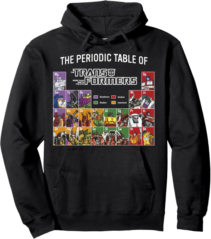 Transformers Retro Autobots Periodic Table Of Transformers Pullover Hoodie