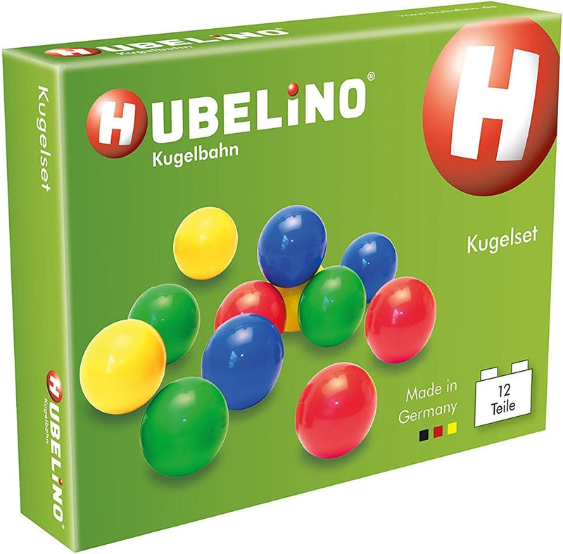 Hubelino 420480 Baukasten Basis Kugelbahn, Multicolour & 420336 - Kugelbahn - Kugelset - ab 4 Jahre