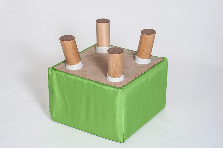 Homidea Mantle Ottomane Fusshocker Sitzpouf - Hocker - wechselbarer Stoff (Grau), Grau