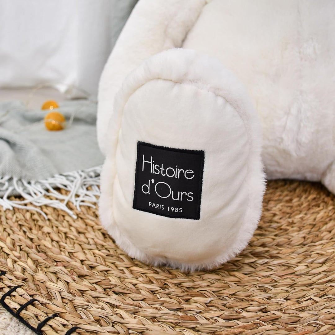 Histoire d'ours - Grosser Plüschbär – Der Teddybär – Weiss – 40 cm – grosses Plüschtier super weich