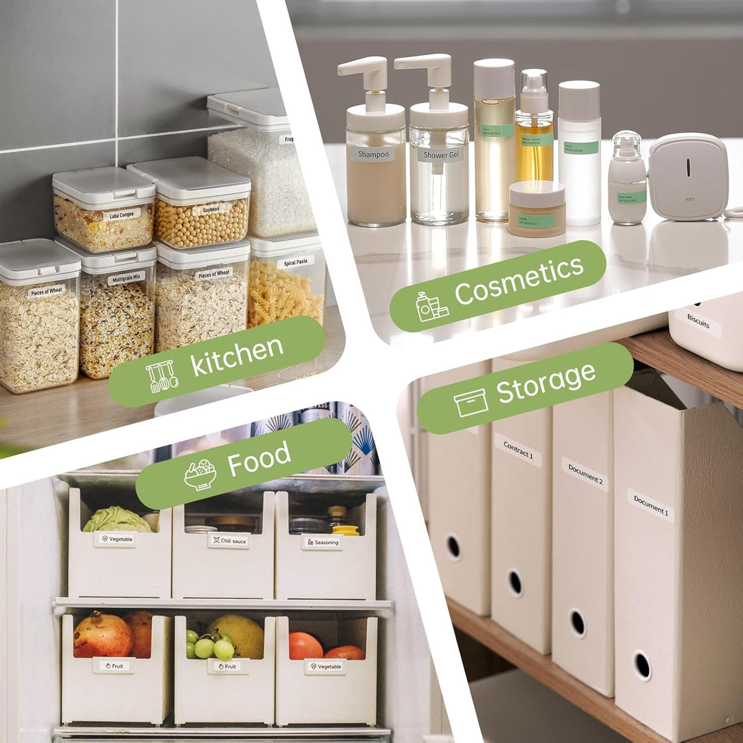 prt Qutie Bluetooth Beschriftungsgerät Selbstklebend, Tragbarer Mini Etikettiergerät, USB Aufladen E