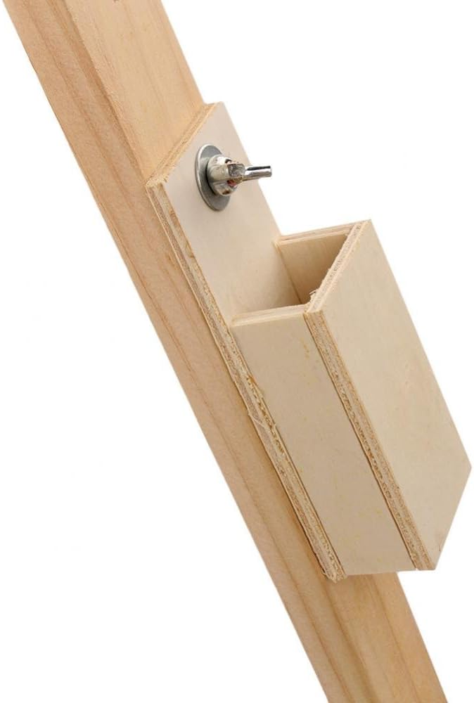GOTOTOP Grosser Bodenrahmen mit Clip, Kreuzstich Holzbodenständer Rahmen für Gobelin Stickrahmen, 50