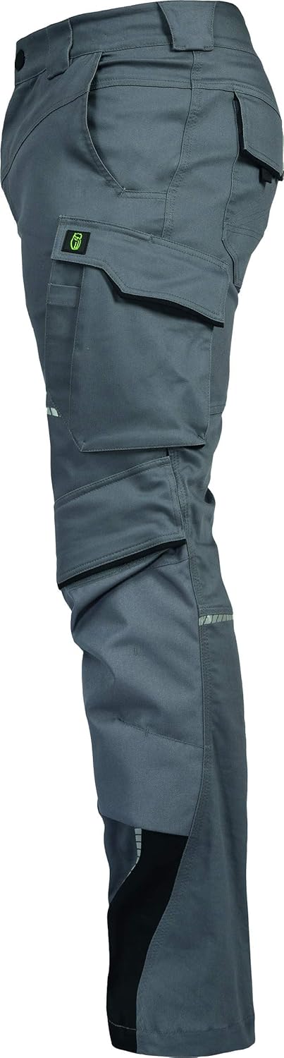 LEIB WÄCHTER Flex-Line Arbeitshose Bundhose Premium grün-schwarz mit Spandex … 24 Grau/Schwarz, 24 G