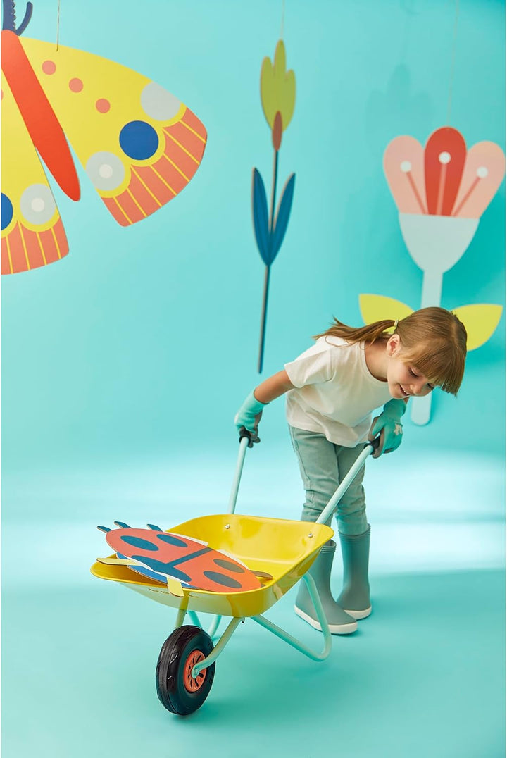 Janod – Metallschubkarre für Kinder ab 2 Jahren – Geeignet für Kinder für Garten- und Outdoor-Aktivi