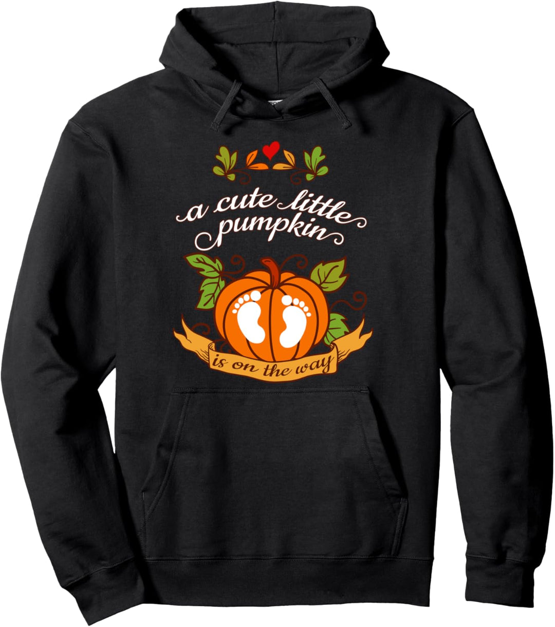 Nette Kürbisfrauen-Halloween-Schwangerschaftsankündigung Pullover Hoodie
