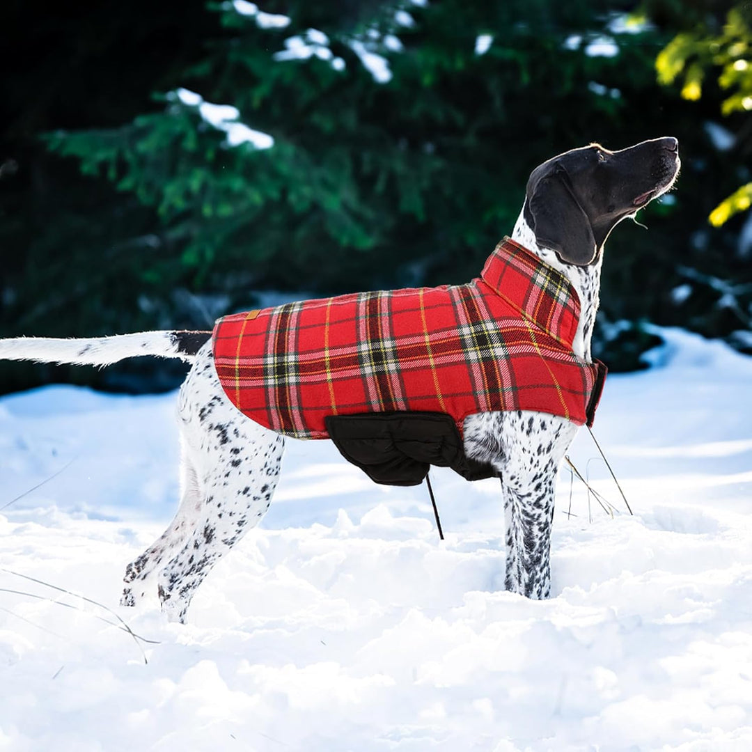 Kuoser Hundemantel Winter, Hundejacke Hundemantel für Grosse Hunde, Wasserdicht Hundemantel Fleece,