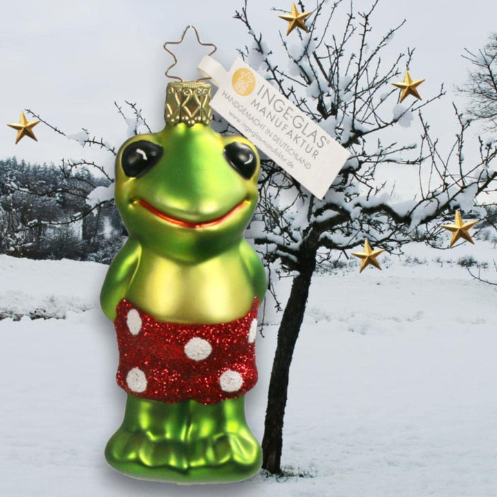 Inge-glas® Weihnachts-Hänger Frosch Plitsch-Platsch | IG-10099S022 | 4061752134470