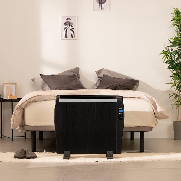 Cecotec Flachheizkörper mit Fernbedienung ReadyWarm 1800 Thermal Black. 8 Heizrippe und 1200 W, LCD-