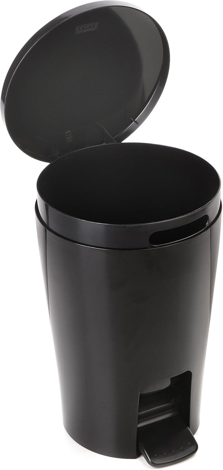 TATAY Badezimmer Mülleimer mit Pedal Diabolo 5L | Herausnehmbarer Inneneimer mit Griff | Praktisches