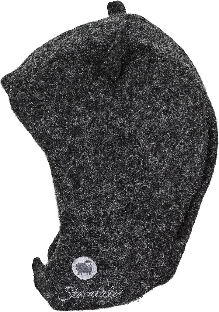 Sterntaler Unisex Baby Schalmütze aus Wolle (Merino) Mütze, anthrazit melange