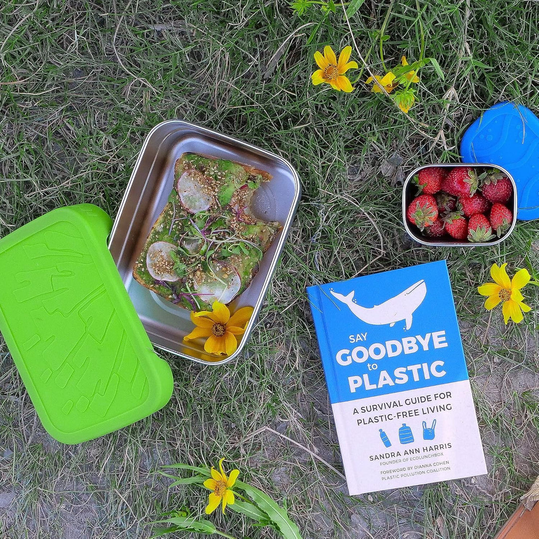 ECOlunchbox Blue Water Bento | Splash Box XL, Grosse Edelstahldose mit Silikondeckel | Lunchbox | Br