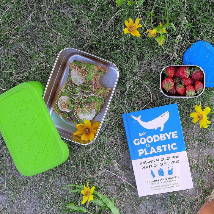 ECOlunchbox Blue Water Bento | Splash Box XL, Grosse Edelstahldose mit Silikondeckel | Lunchbox | Br