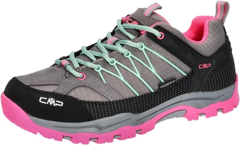 CMP Unisex Kinder Rigel Low Shoe Wp Trekking-& Wanderhalbschuhe 41 EU Cemento Pink Fluo, 41 EU Cemen