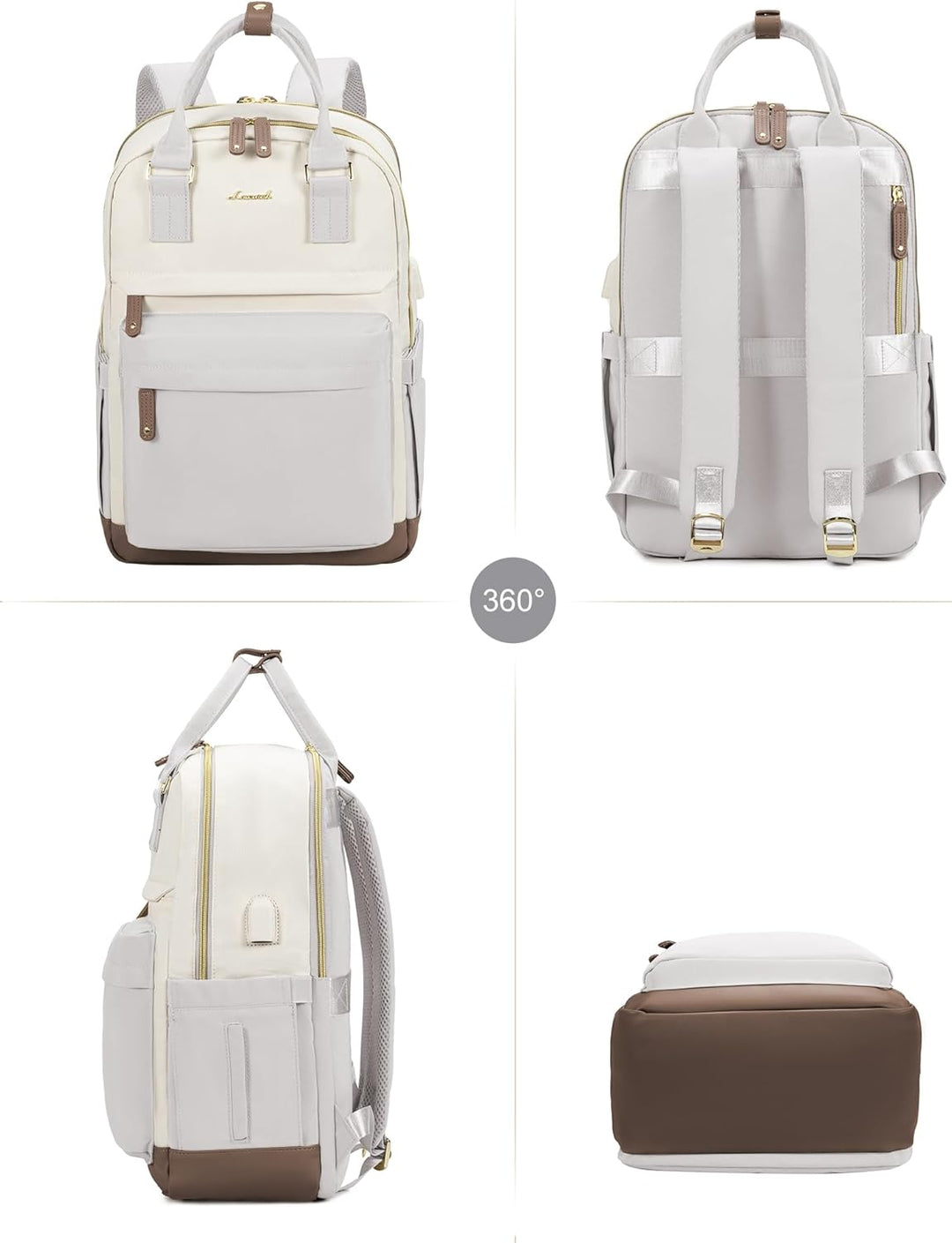LOVEVOOK Laptop Rucksack Wasserdicht, Reiserucksack Arbeitstasche Damen Schulrucksack Mädchen Teenag