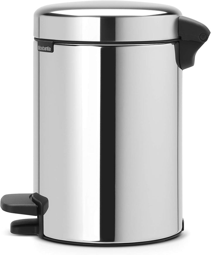 Brabantia 113147 GG172 Treteimer mit Inneneimer aus Kunststoff, stahl, Brilliant Steel, 3,Liter 3 Li