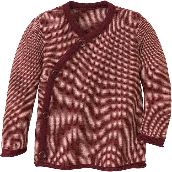 Disana MELANGE-JACKE, mit Wickelverschluss | 100% Bio-Merinowolle GOTS, IVN Best | Newborn Baby Klei