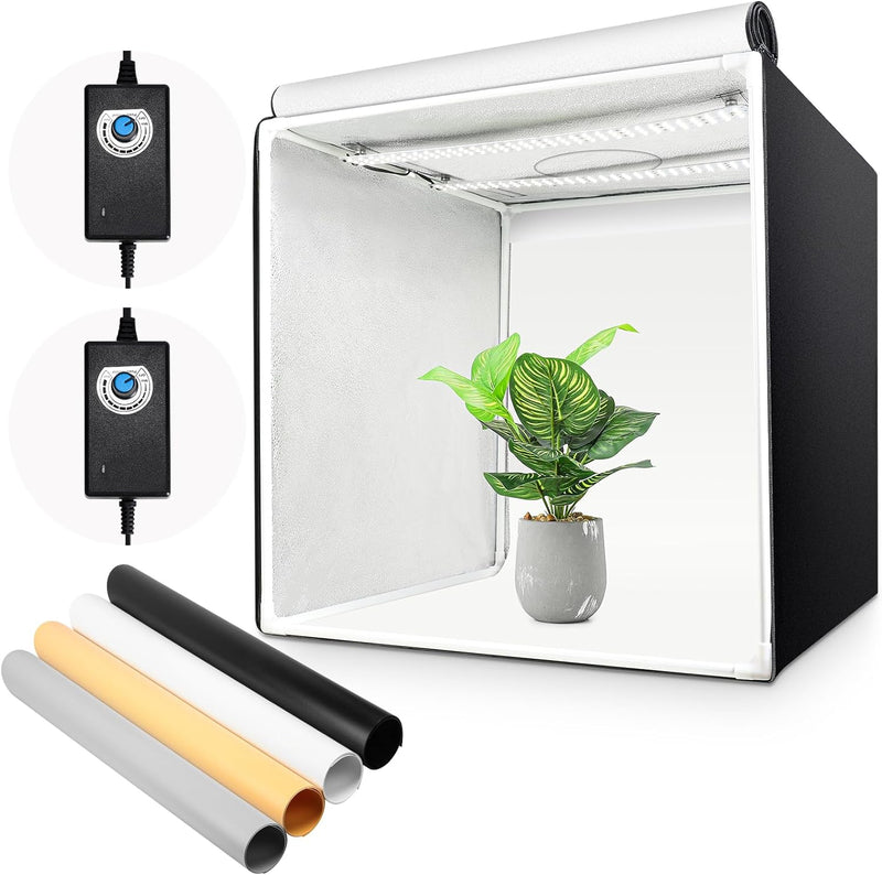 Yorbay Fotostudio Set 60 x 60 x 60cm CRI 95+ LED-Fotobox Lichtbox Lichtwürfel Profi Fotografie Licht