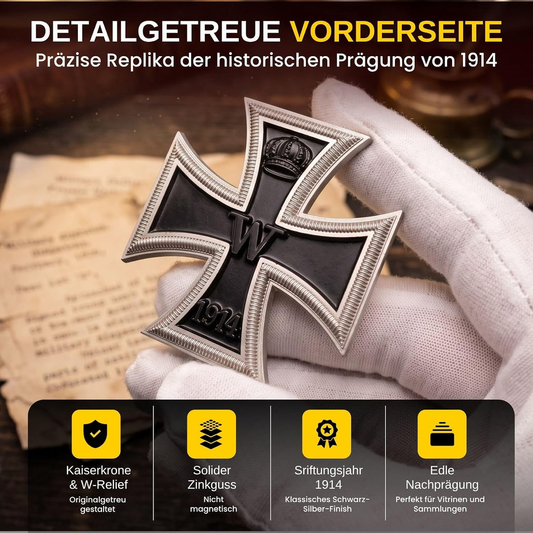 Orden WK1 Eisernes Kreuz 1.Klasse 1914 mit Nadel - EK1 - TOP Sammler Anfertigung