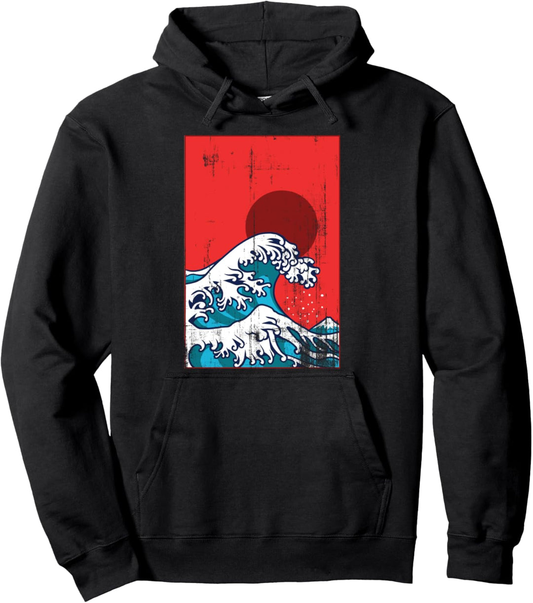 The Great Wave Japanische Kunst Anime die Welle Japan Pullover Hoodie