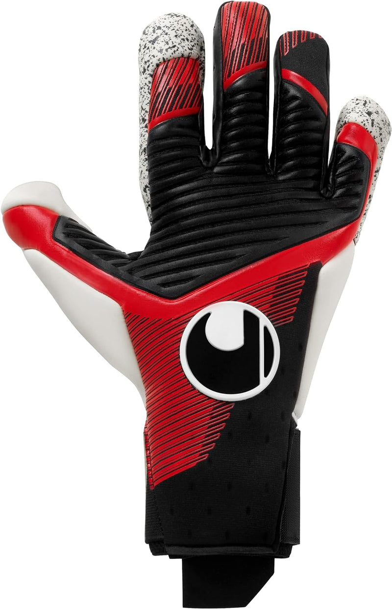 uhlsport Unisex Jugend Powerline Supergrip+ Flex Hn Fussball Torwarthandschuhe 9.5 schwarz/rot/weiss
