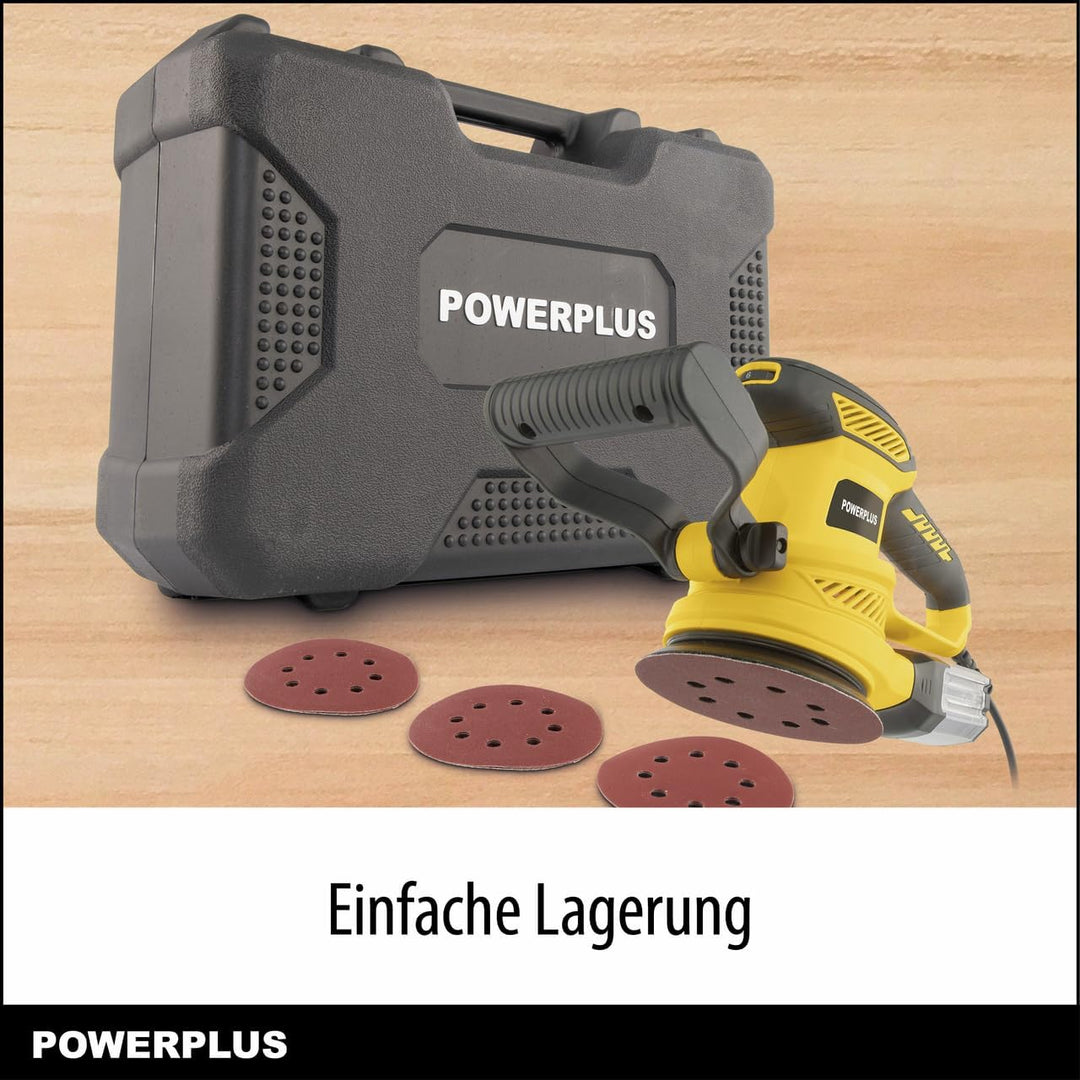 Powerplus Exzenterschleifer POWX04710 - Exzenterschleifer 450W Ø 125mm - 6 Acc.