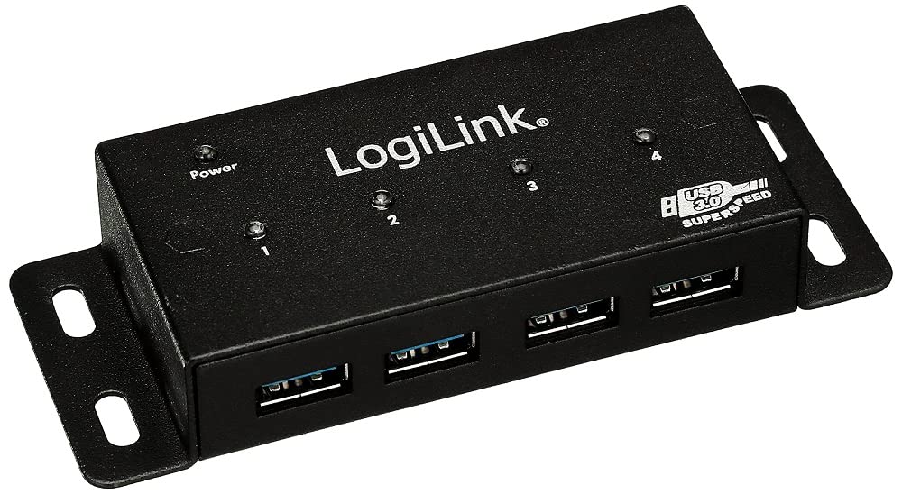 LogiLink UA0149 USB 3.0 HUB 4-port, metal, incl. power Display Single, Single