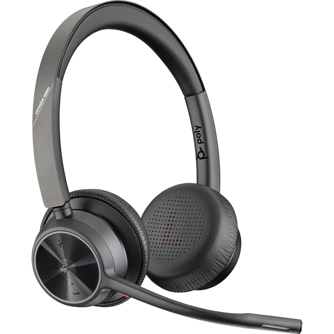 Plantronics Poly – schnurloses Voyager 4320 UC-Headset (Plantronics) – Kopfhörer mit Mikrofonarm – U