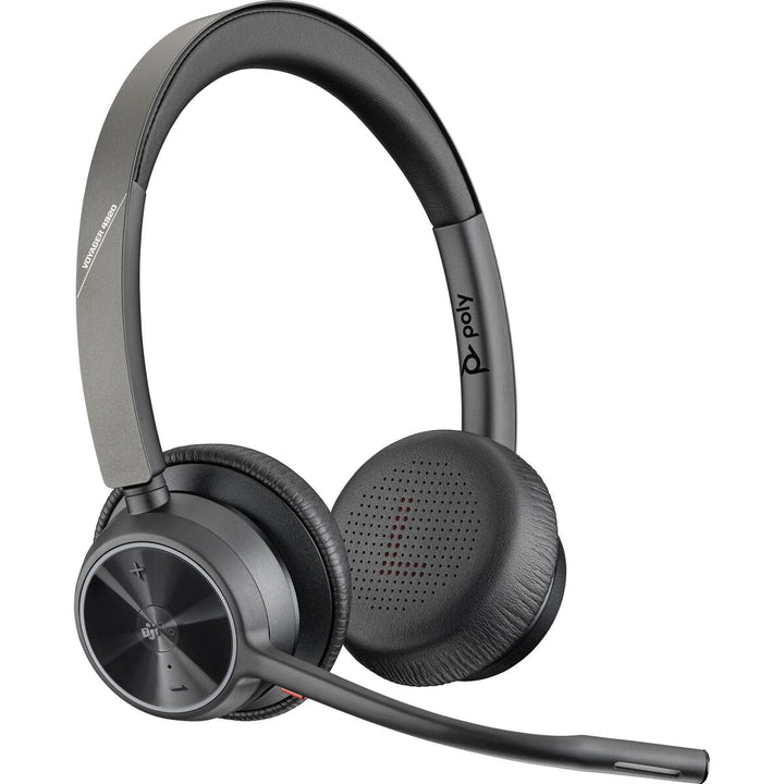 Plantronics Poly – schnurloses Voyager 4320 UC-Headset (Plantronics) – Kopfhörer mit Mikrofonarm – U