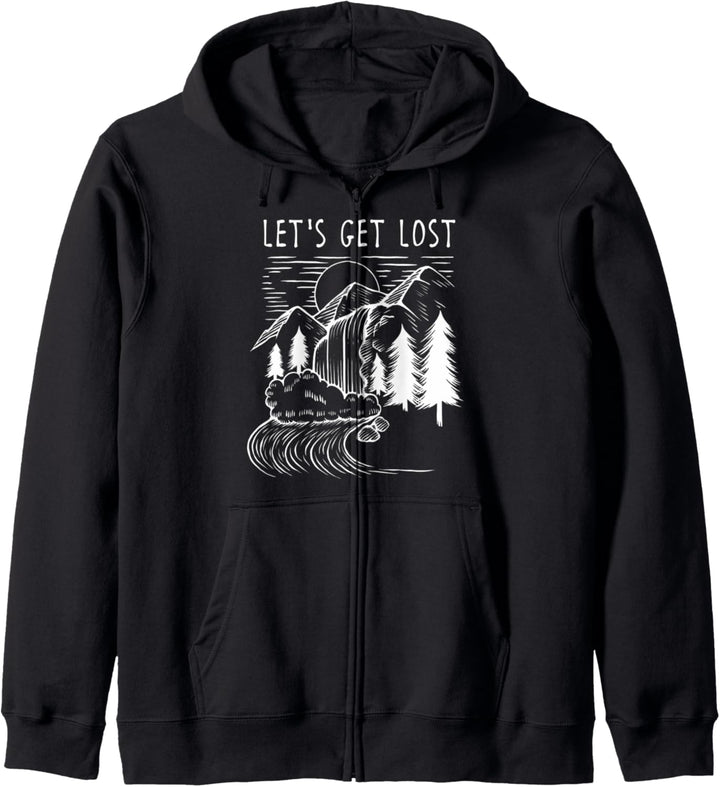 Camping Let's Get Lost Funny Sommer Wandern Bergsteigen Kapuzenjacke