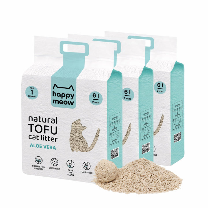 Tofu-Katzenstreu für Katzen (18L/7,5Kg) - Natürlich und biologisch abbaubar - Sofort klumpend, staub