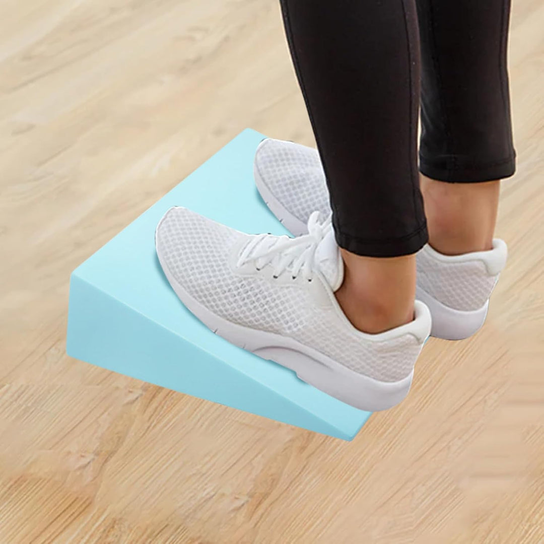 Slant Board Calf Stretching, Non-Slip Yoga Wedge, 12.8x11.81 Inches with High-Density Eva Foam, Port