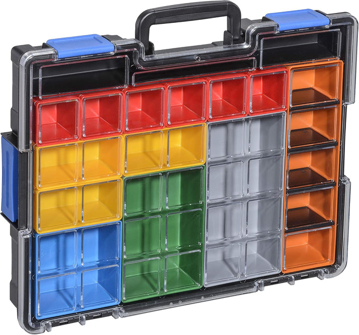 Allit Sortimentkoffer Euro Plus Pro K 44/18 aus Kunststoff Profi-Kleinteilekoffer mit Verbindungscli