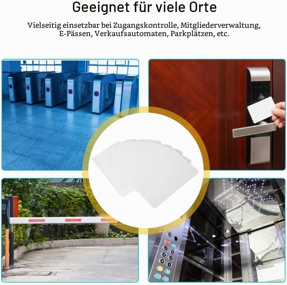 100 x RFID Karte Keycard/Schlüsselkarte 125KHz, EM4100 Smart Access Card, Classic RFID Proximity Sch