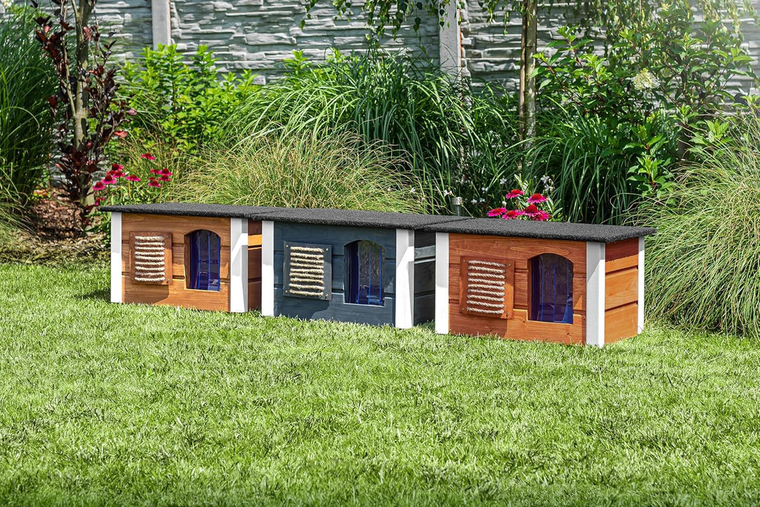 Outentin Katzenhaus Outdoor Winterfest - Katzenhäuschen für Draussen - Isolierte Schutzhütte - Wasse